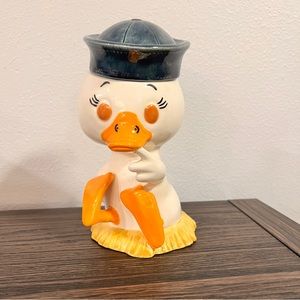 Vintage Duck w/ Sailor Hat Trinket or Candy Dish Ceramic